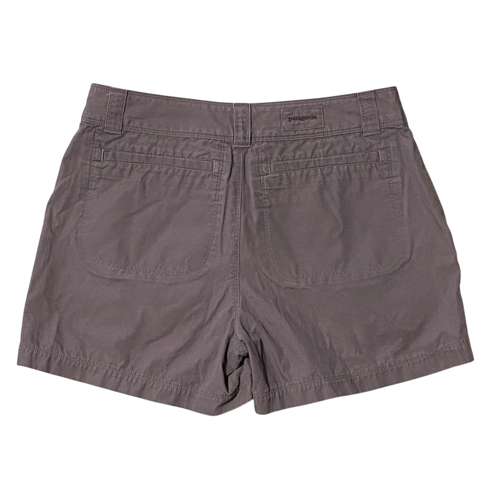 Patagonia Womens Organic Cotton Hiking Utility Shorts Gray Size 8 Double Button - Picture 8 of 8